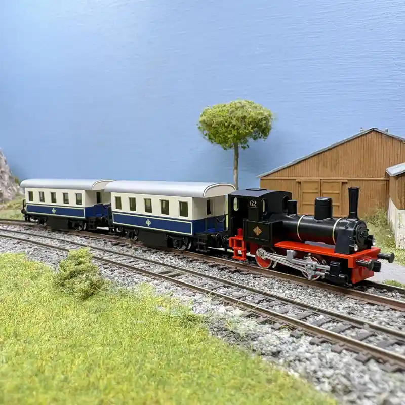 Affaire À Saisir Coffret locomotive à vapeur N°62 et 2 voitures voyageurs - KATO 10-503-2 - N 1/160