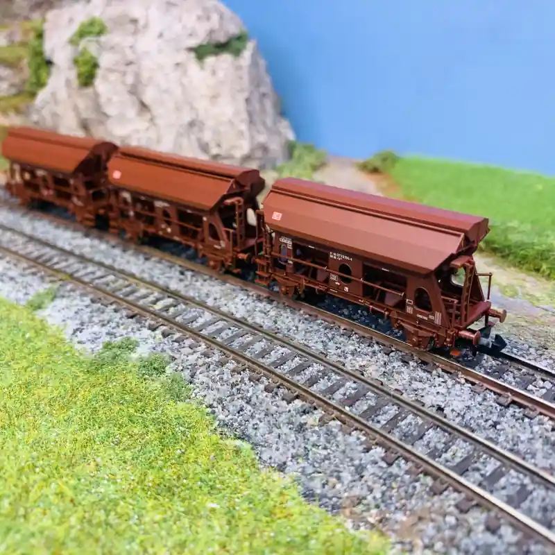 Coffret 3 pièces Wagons à toit ouvrant type Tds 928, DB, Ep V - FLEISCHMANN 830358 - N 1/160 Paiement Sécurisé