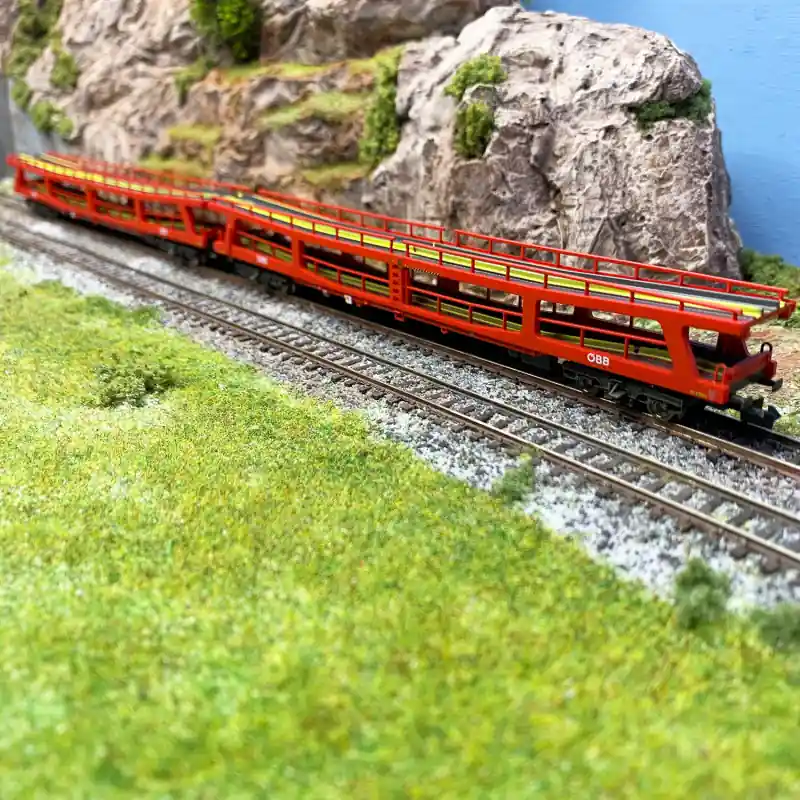 2 Wagons porte autos DDm, ép VI, ÖBB, N-1/160 - FLEISCHMANN 829502 Acheter Direct