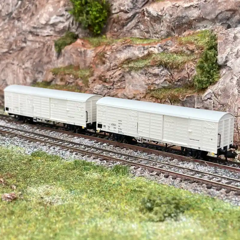 Vente Directe 2 wagons frigorifiques lbblps "Interfrigo", DR, Ep IV - FLEISCHMANN 826215 - N 1/160