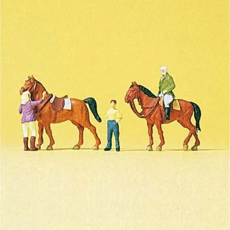 Prix Réduit 2 Chevaux + personnages-N-1/160-PREISER 79186