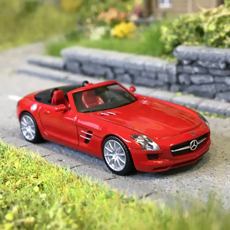 Mercedes Benz, SLS AMG Roadster, opale de feu - HERPA 024853-002 - HO 1/87 Satisfait Ou Remboursé
