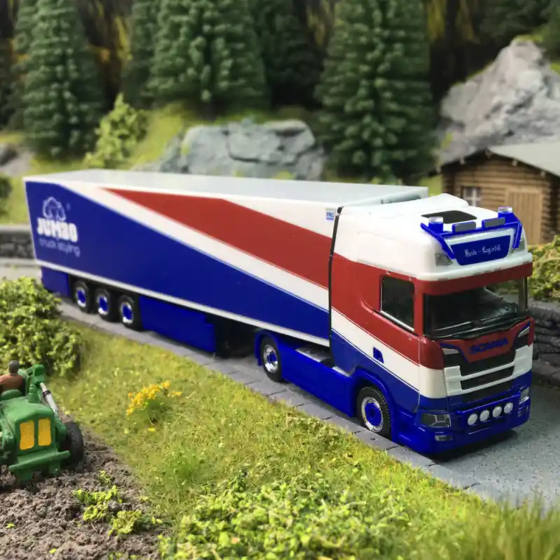 Scania CS 20 HD, semi-remorque frigorique, Heide Logistik, Jumbo Fischer - HERPA 320399 - HO 1/87 Meilleur Choix