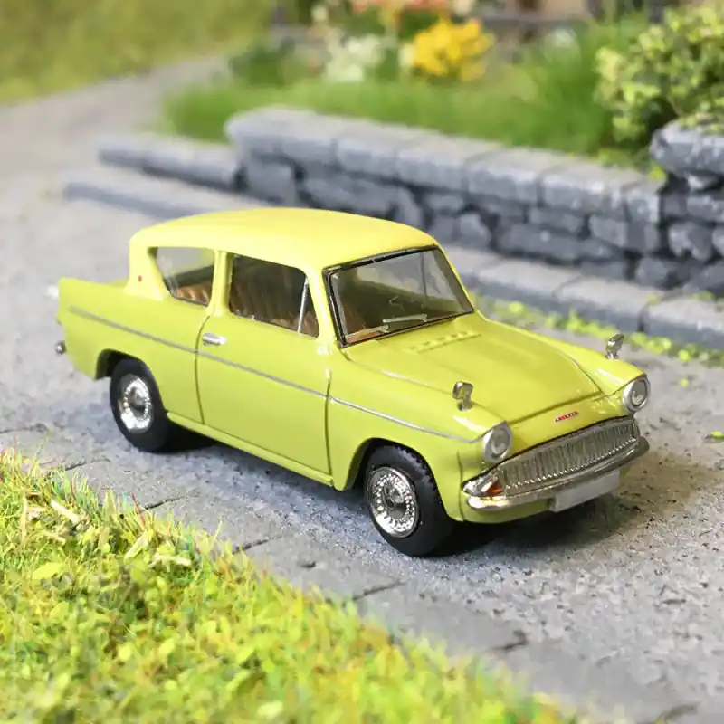 Certifié Ford Anglia, vert, beige, 1959 - BREKINA 19336 - HO 1/87