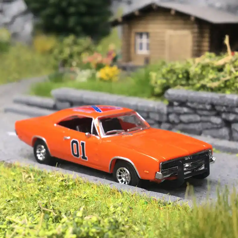 Dodge Charger, orange, General Lee, 1969 - BREKINA 18004 - HO 1/87 Seulement Aujourd'hui