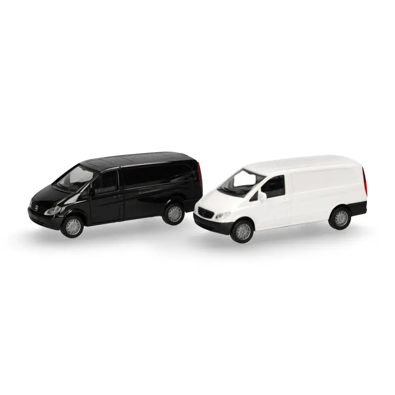 Minikit, Mercedes Benz Vito, blanc, noir, 2 pièces - HERPA 014243 - HO 1/87 Commande En Gros