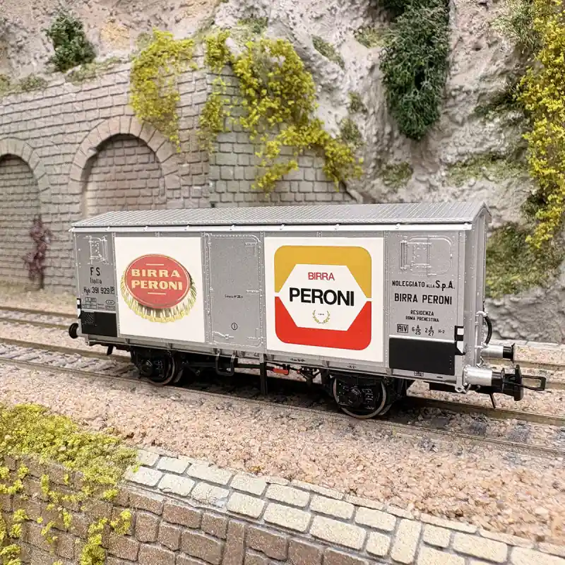 Wagon couvert réfrigéré de type Hgb, "Peroni", FS, Ep. III - RIVAROSSI HR6710 - HO 1/87 Nouvel Arrivage
