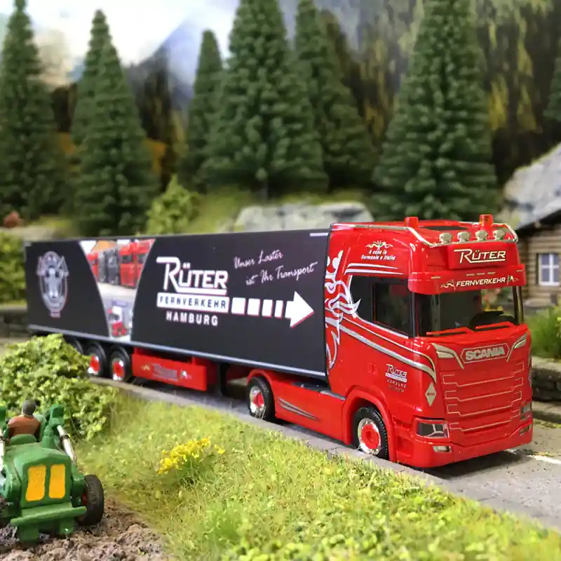 Promotion Scania, CS 20 HD, semi-remorque frigorifique, Rüter Fernverkehr - HERPA 320689 - HO 1/87