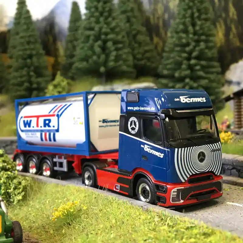 Mercedes Benz, Actros L ProCabin Gigaspace, semi-remorque porte-conteneur, Bermes - HERPA 320443 - HO 1/87 Dernière Chance