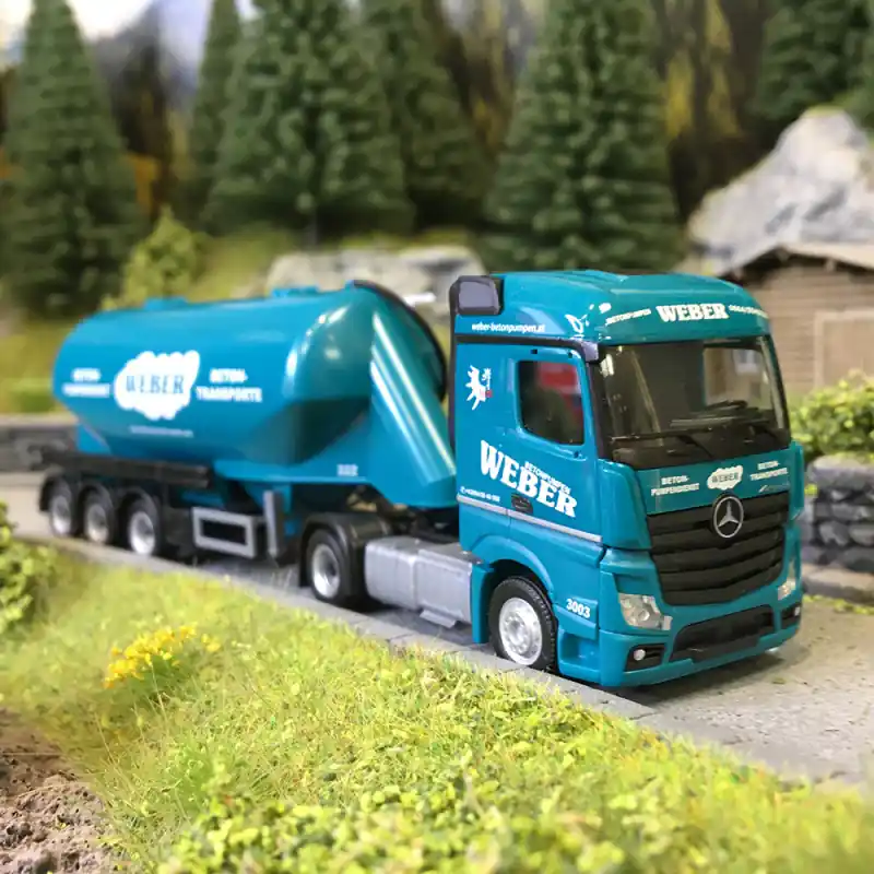 Offre Limitée Mercedes Benz, Actros ‘18 streamspace, semi-remorque, Weber Betonpumpen, autriche - HERPA 320351 - HO 1/87