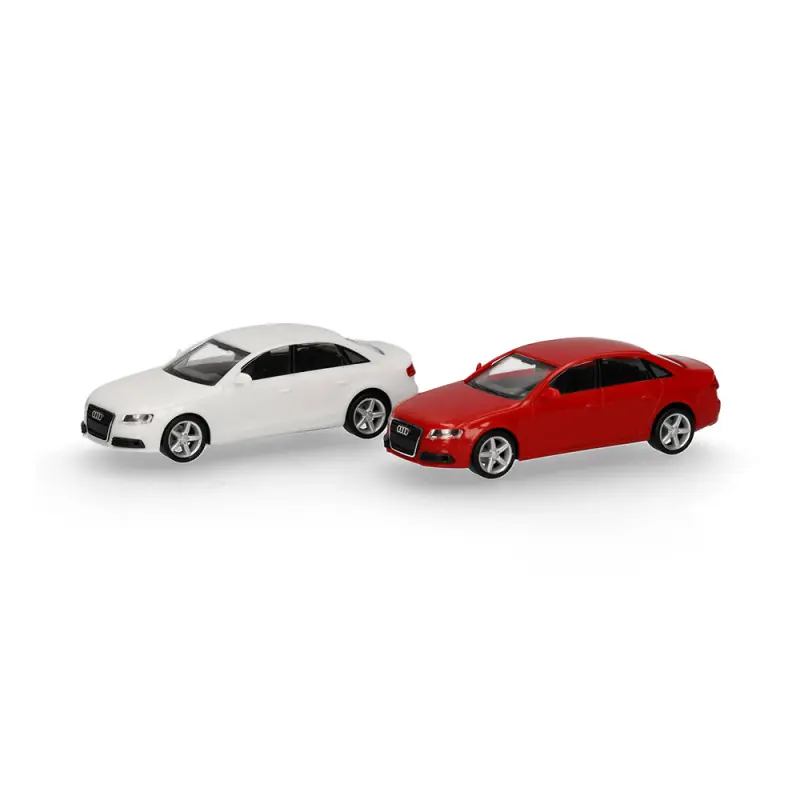 MiniKit, Audi A4, limousine, blanc, rouge - Herpa 014144 - HO 1/87 Acheter Direct