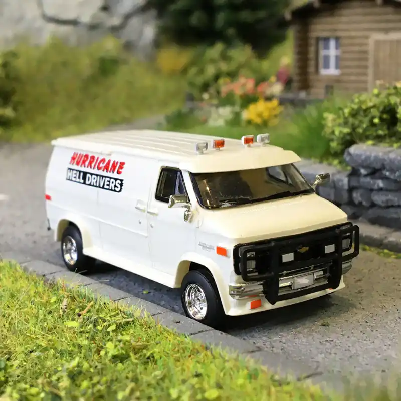 Chevrolet G20, hurricane helldrivers, 1983 - BREKINA 18255 - HO 1/87 Expédié Aujourd'hui