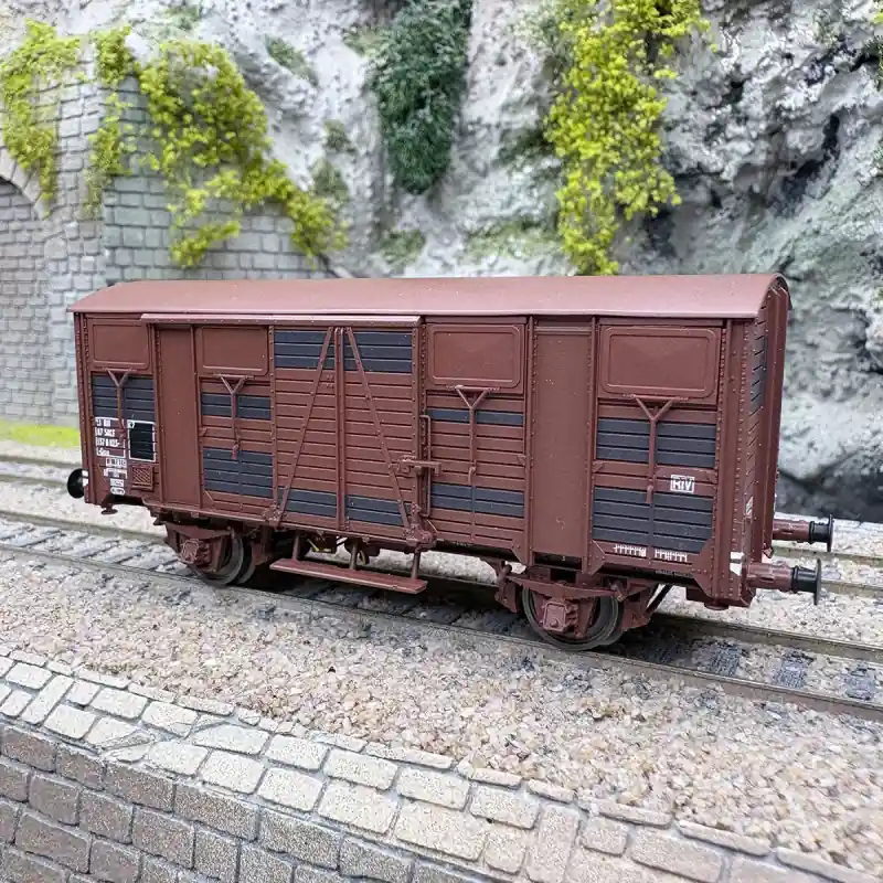 Achat Immédiat Wagon OCEM couvert, Gms, 2 essieux, SNCF, Ep. IVa - LSMODELS 31301 - HO 1/87