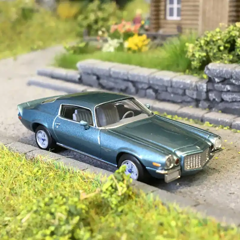 Nouvelle Collection Chevrolet Corvette Camaro, turquoise, 1970 - BREKINA 19918 - HO 1/87