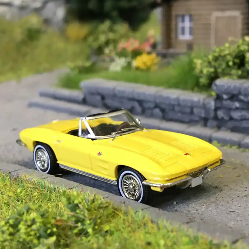 Chevrolet Corvette C2, cabriolet, jaune, 1963 - BREKINA 18030 - HO 1/87 Meilleur Choix