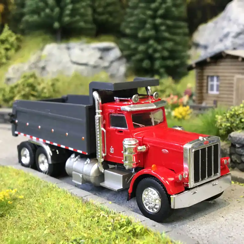 Acheter Direct Camion-benne, Peterbilt 359, rouge, gris, 1973 - BREKINA 86290 - HO 1/87