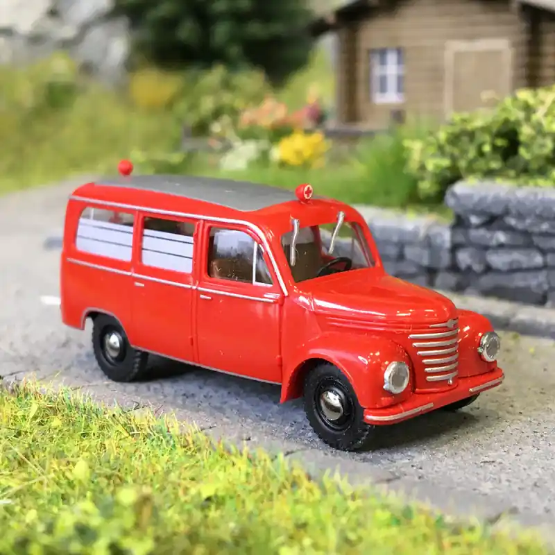 Autobus Framo, V901/2, pompiers/ambulance - BUSCH 51264 - HO 1/87 Pas Cher