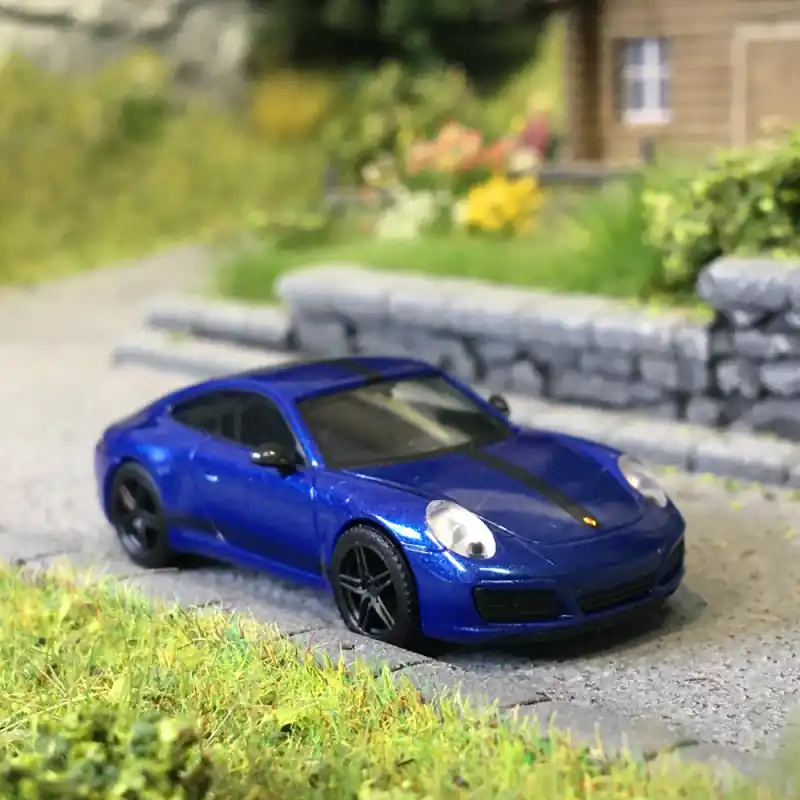 Porsche 911 Carrera 4S, bleu saphir - HERPA 430418-002 - HO 1/87 Quantité Limitée