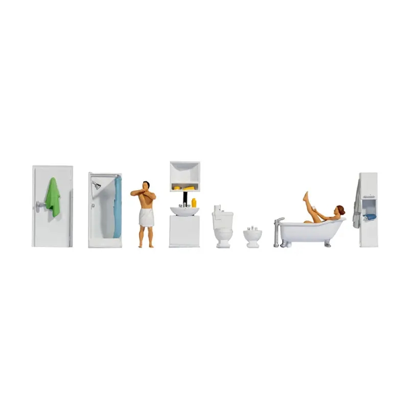 Vente Flash Ensemble de figurines, salle de bain - NOCH 16289 - HO 1/87