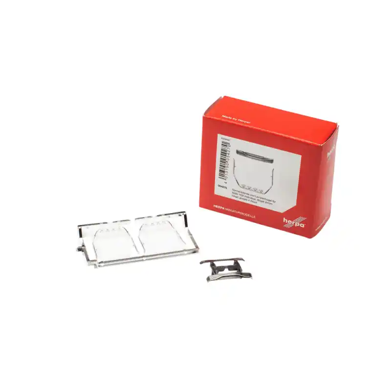 Accessoires MAN support de lampe individuel avec pare-soleil, chromé, jeu de 4 - Herpa 054270 - HO 1/87 Prix Promo