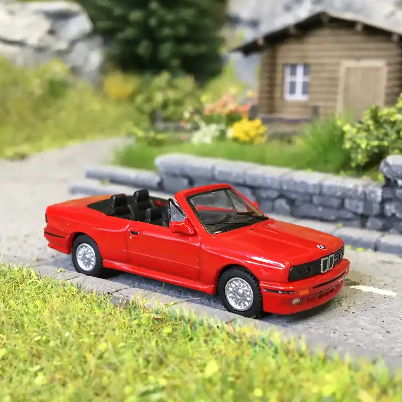 BMW M3 E30, cabriolet, rouge, 1988 - Minichamps 870020230 - 1/87 Usine Directe