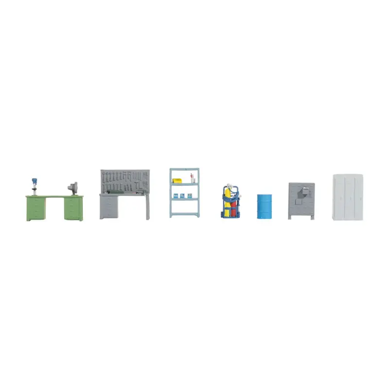 Coffret de figurines, Accessoires d‘atelier - NOCH 14819 - HO 1/87 Prix Choc