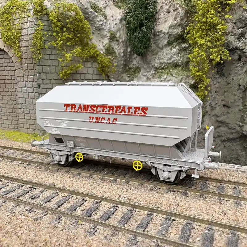 Meilleur Choix Wagon céréalier Frangeco B, Transcéréales "U.N.C.A.C.", SNCF, Ep. IV et V - REE WB-904 - HO 1/87