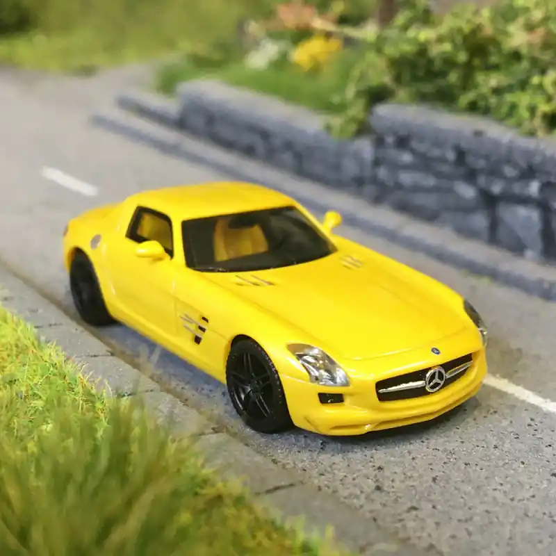 Vente Directe Mercedes Benz SLS AMG, jaune - HERPA 430784-003 - HO 1/87
