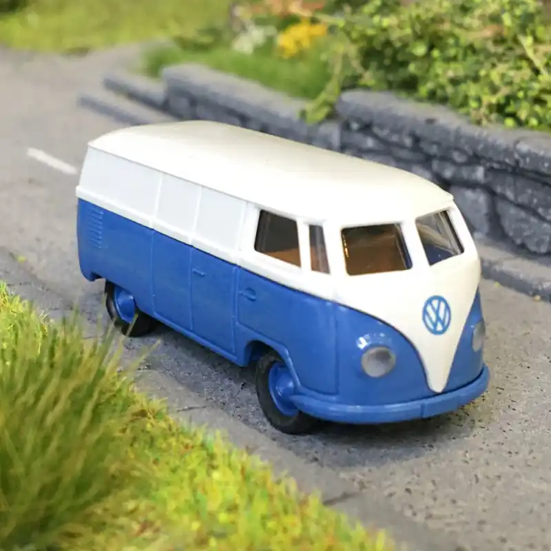 Volkswagen fourgon T1a, gris clair/ bleu, 1950 - BREKINA 32076 - HO 1/87 Prix Choc