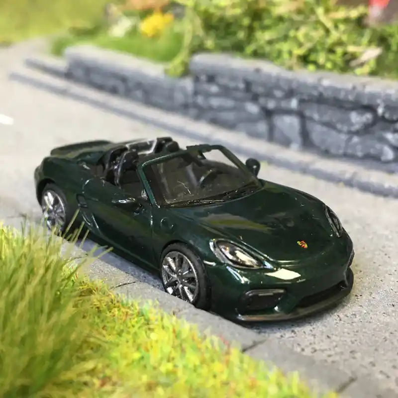 Achat Immédiat Porsche boxter spyder, vert foncé métallisé, 2019 - Minichamps 870067700 - 1/87
