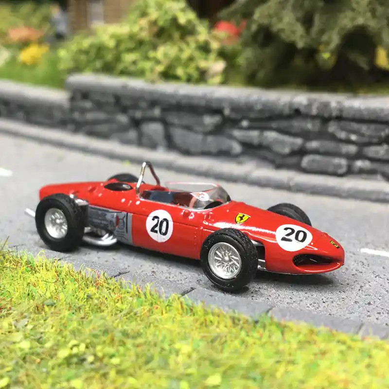 Ferrari 156 F1, Rouge, n°20 Wolfgang Graf Berghe von Trips, grand prix de Reims 1961 - BREKINA 22994 - HO 1/87 Dernière Chance