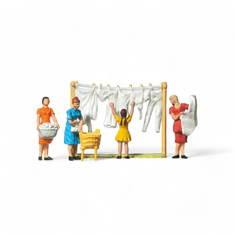 Blanchisseuses / Femmes étendant le linge - PREISER 14050 - HO 1/87 Acheter En Ligne