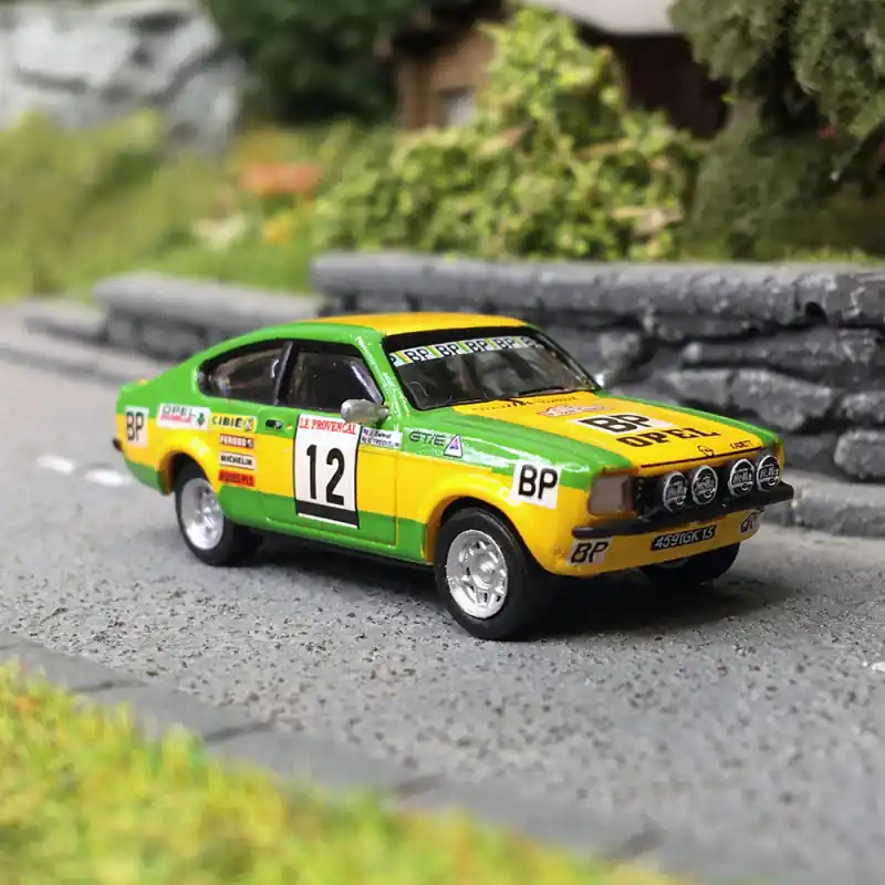 Achat Immédiat Opel Kadett C GTI/E "tour de Corse 1976" No.12, Jaune & Vert - Brekina 20409 - HO 1/87