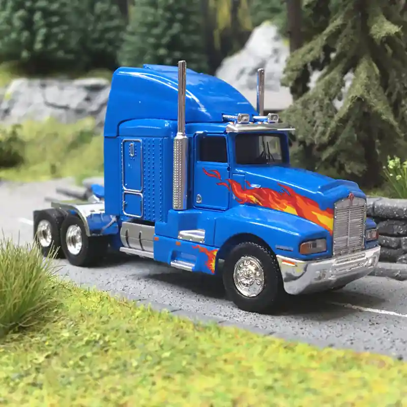 Affaire À Saisir Tracteur Kenworth T 600 Flames - Bleu & coloré - Brekina 85934 - 1/87