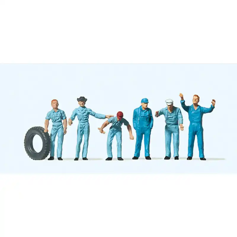 6 mécaniciens - PREISER 14130 - HO 1/87 Offre Spéciale