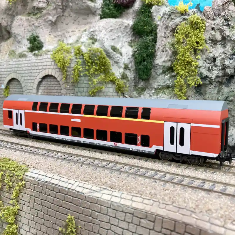 Voiture à deux niveaux, DABz 756, mixte 1/2CL, express régional, DB, Ep V - MARKLIN 40400 - HO 1/87 Retour Gratuit