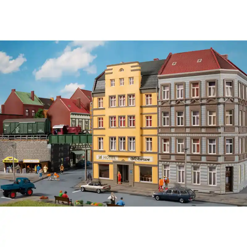 Immeuble/Hotel Schwan - AUHAGEN 11471 - HO 1/87 Prix Réduit