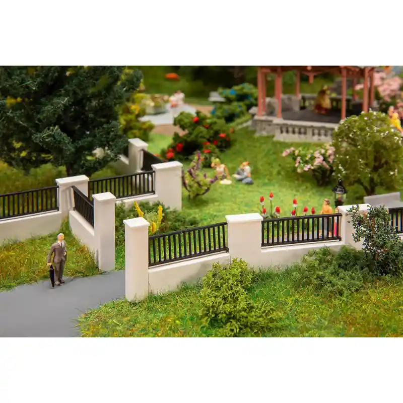 Clôture de mur, époque III - FALLER 180419 - HO 1/87 Nouvelle Collection