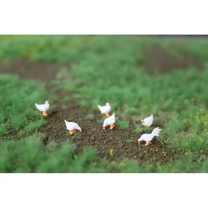 5 poules et un coq Leghorn de bassecour - VAN PETEGEM SCENARY HOK12 - 1/87 Offre Exclusive