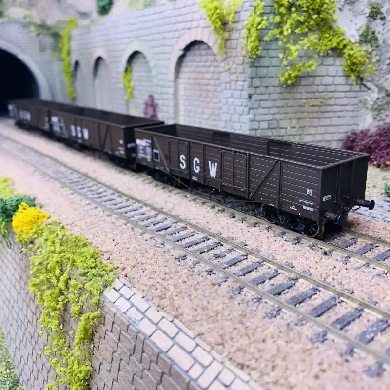 Bon Plan 3 wagons TP Tombereau SGW, SNCF, Ep III - REE WB854 - HO 1/87