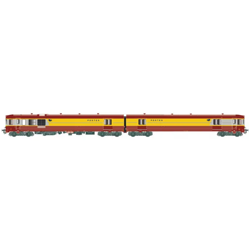 Expédié Aujourd'hui Automotrice XP 94750-57, 2 éléments Postale / PTT, Sncf, Ep IV - Lsmodels 11020 - HO 1/87