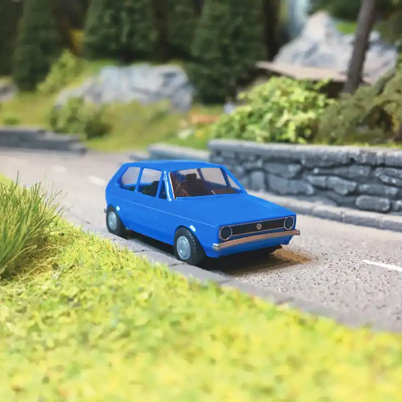 Nouveauté VW Golf 1, Bleu - BREKINA 25546 - HO 1/87