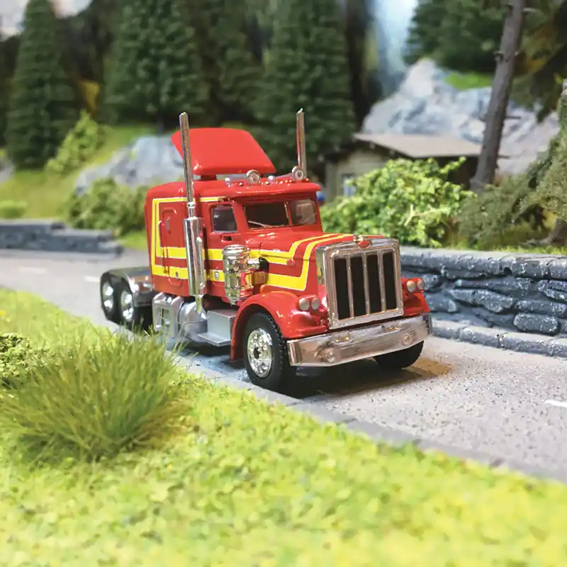 Camion Peterbilt 359 Rouge / Jaune - BREKINA 85709 - HO 1/87 Seulement Aujourd'hui