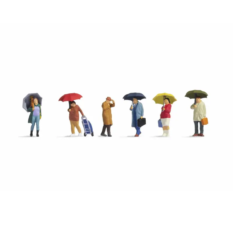 Populaire Personnes sous la pluie (x6) - NOCH 15523 - HO 1/87