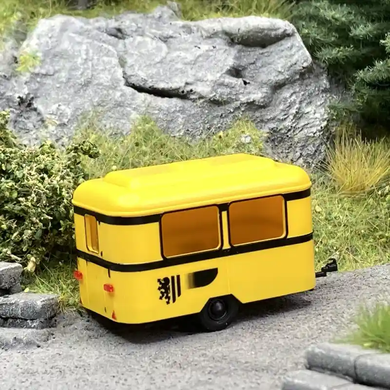 Caravane Nagetusch "DVB" Jaune - BUSCH 51761 - HO 1/87 Super Prix