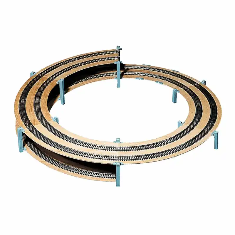 Nouveauté Rampe hélicoïdale 1 ou 2 voies, 515 / 579,3 mm, 1 cercle 1/2 - NOCH 53009 - HO 1/87