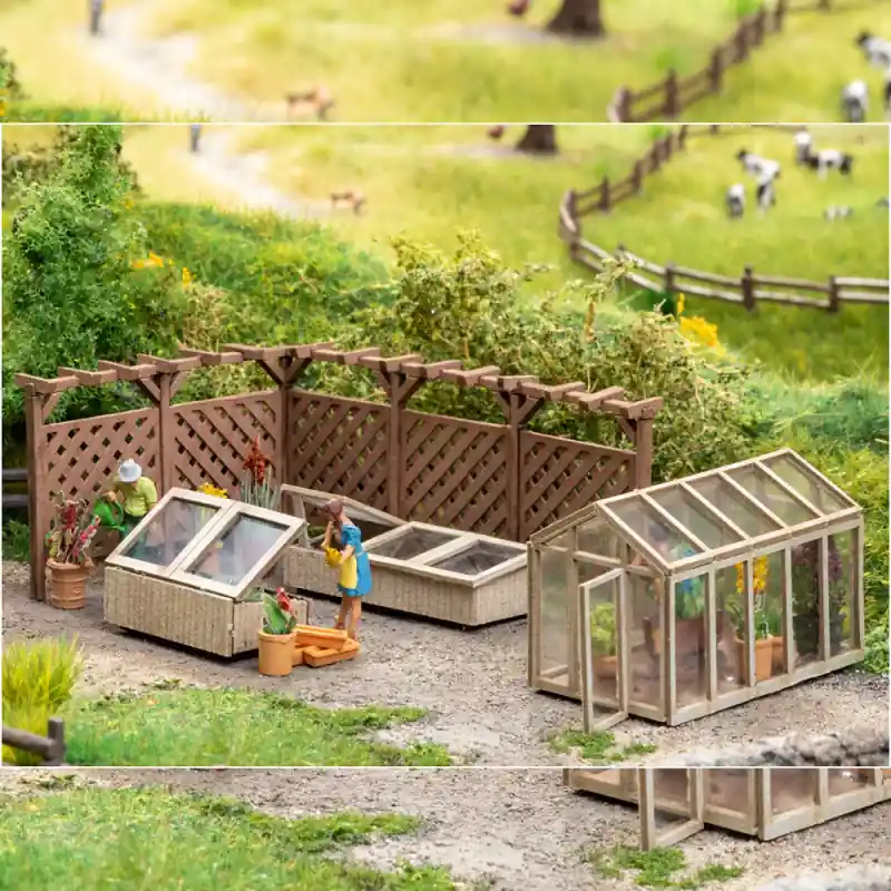 Coffret "Aménagement de jardin" - Laser Cut - NOCH 66805 - HO 1/87 Commander Vite