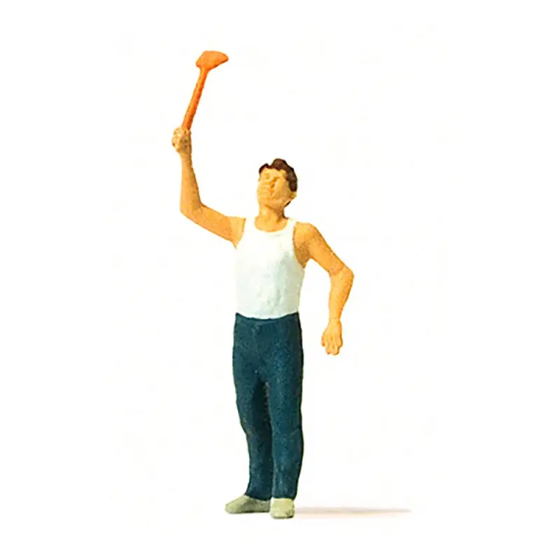 Personnage chassant les mouches - PREISER 28157 - HO 1/87 Prix Bas