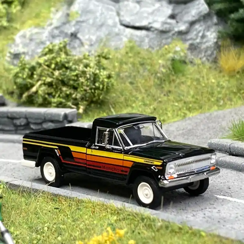 Expédié Aujourd'hui Jeep Gladiator B, noir brillant "Honcho" - BREKINA 19811 - HO 1/87