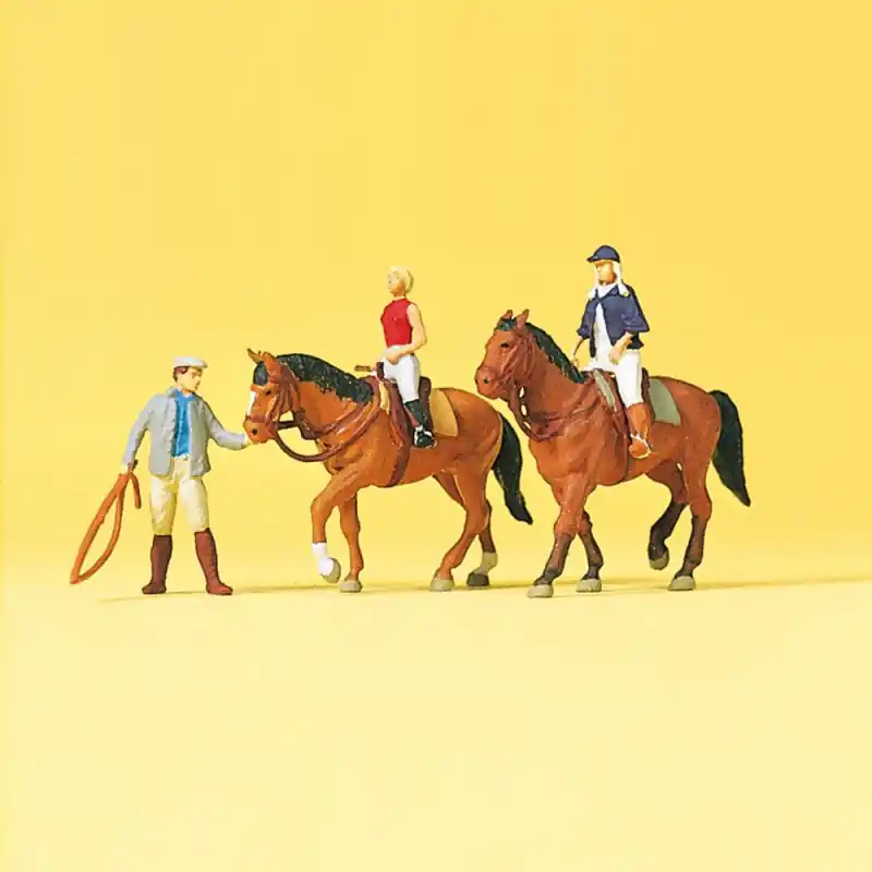 Solde Personnages à l‘équitation - PREISER 10502 - HO 1/87